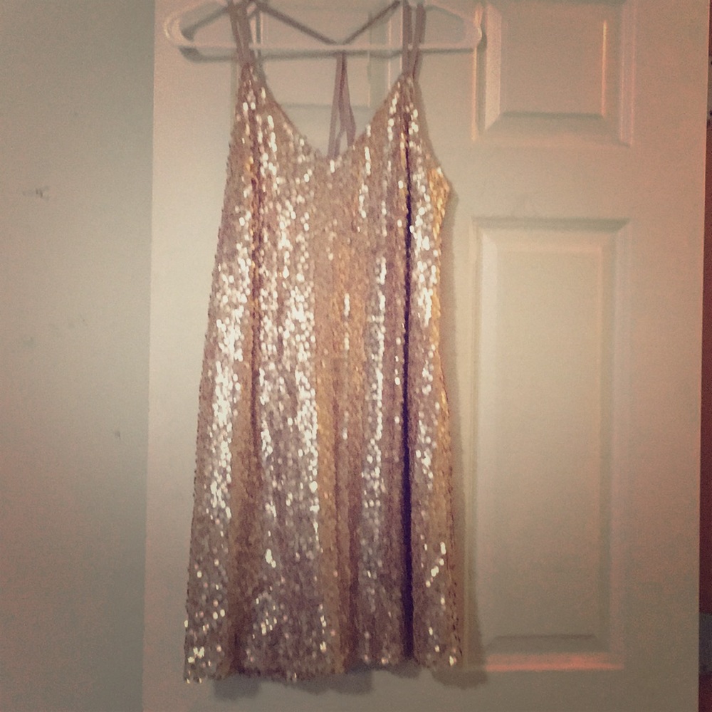 Sequined mini dress